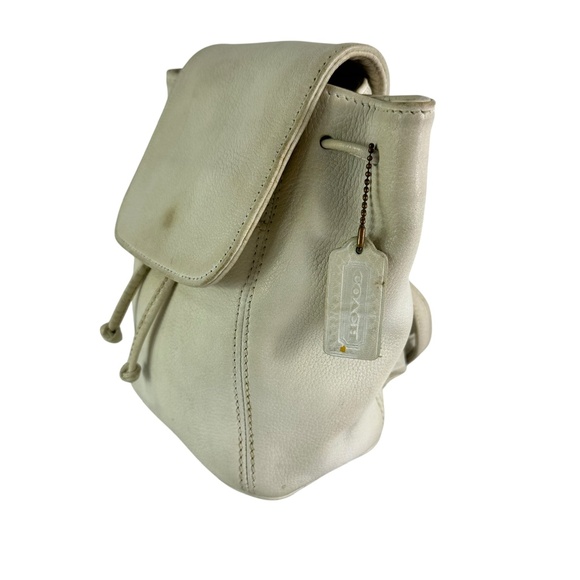 Genuine Vintage COACH 4925 Off White Small Leather Backpack Rucksack